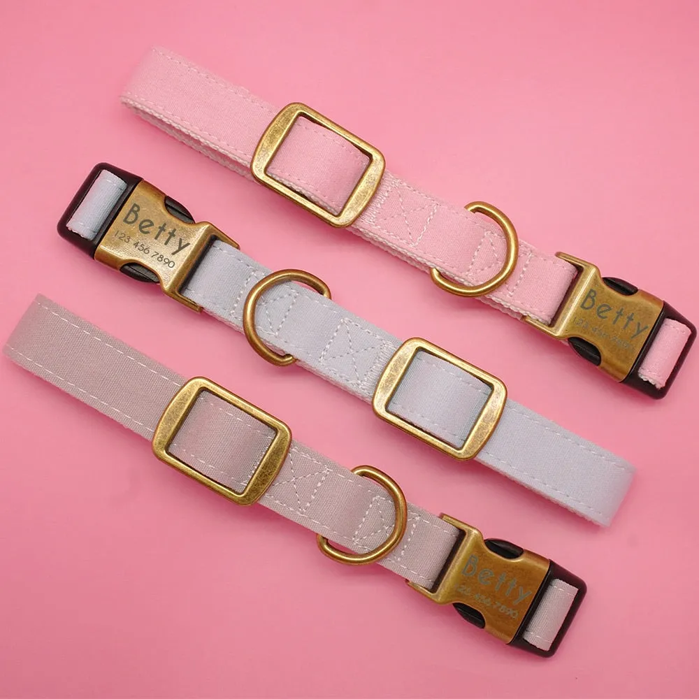Personalised Nylon Dog Collar Adjustable