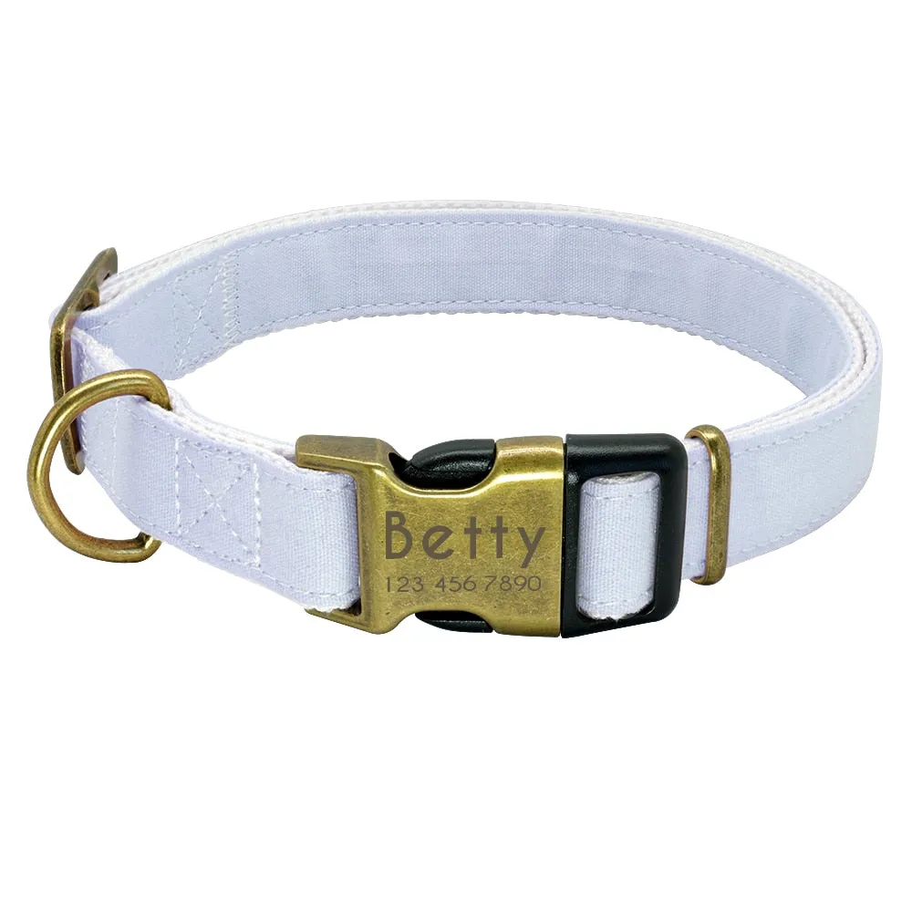 Personalised Nylon Dog Collar Adjustable