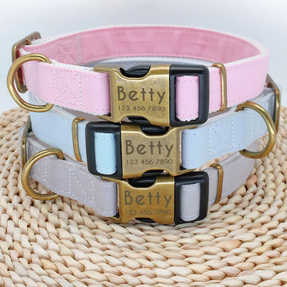 Personalised Nylon Dog Collar Adjustable