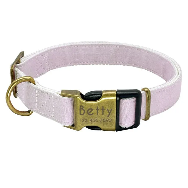 Personalised Nylon Dog Collar Adjustable