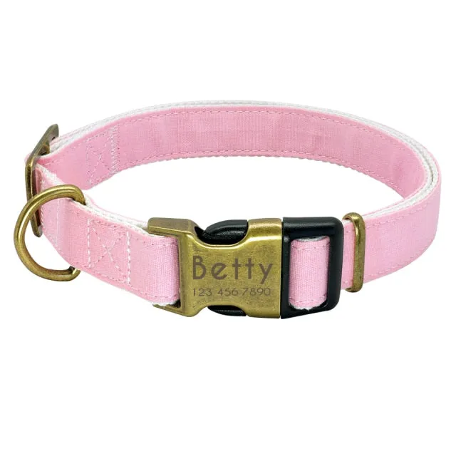Personalised Nylon Dog Collar Adjustable
