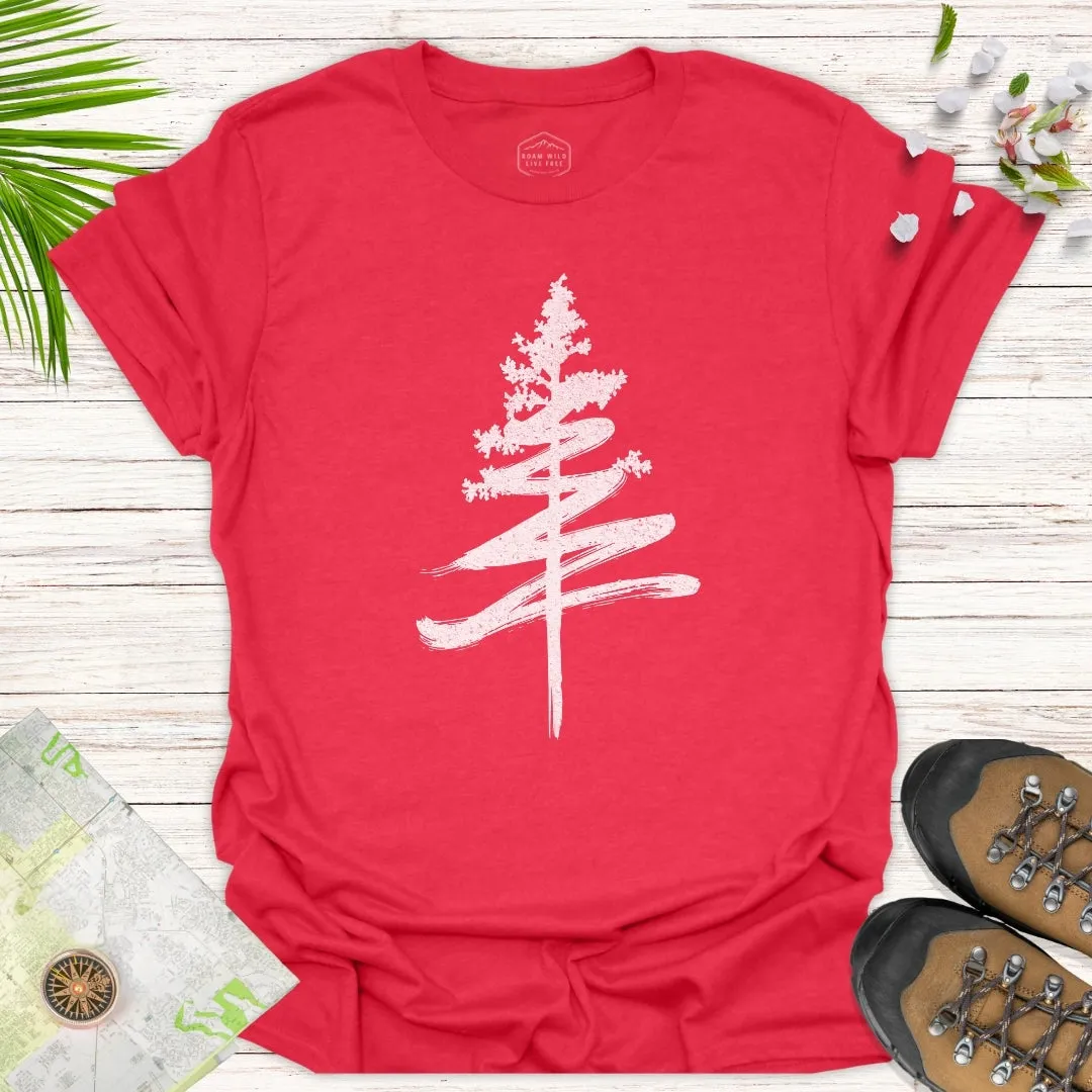 Pine Tree Brush Stroke Unisex T-Shirt