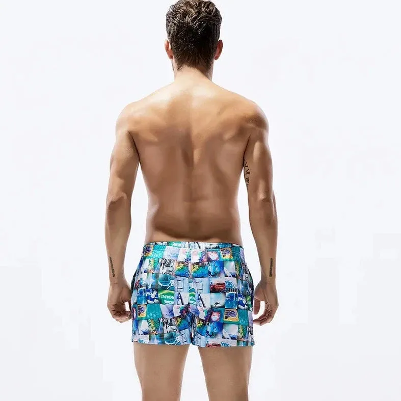 Postcard Grid Board Shorts