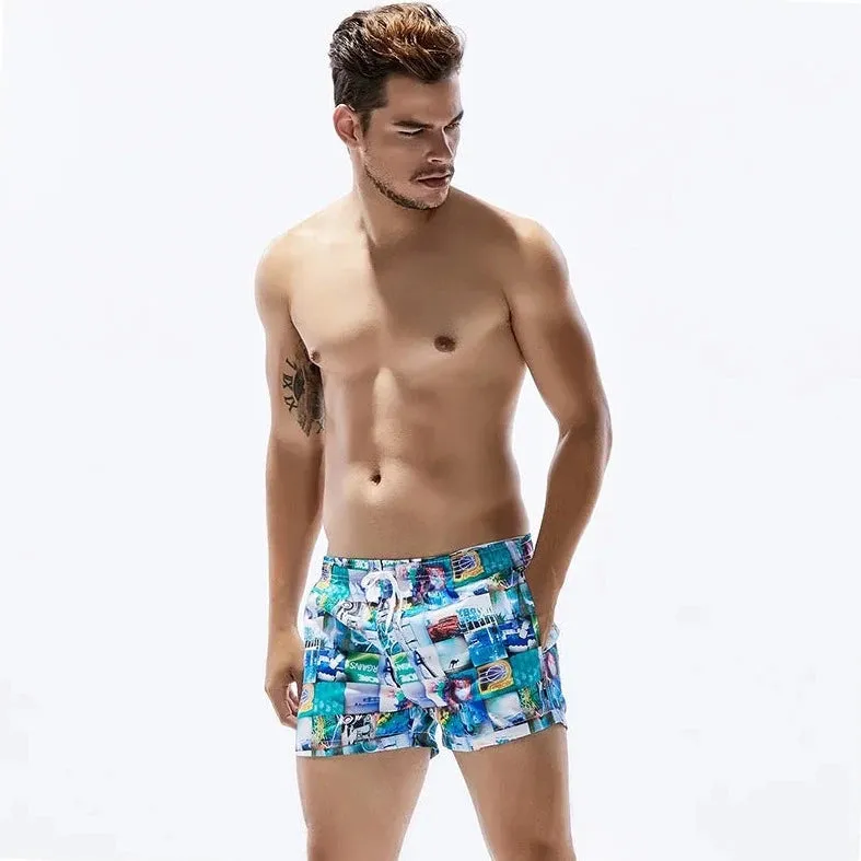 Postcard Grid Board Shorts