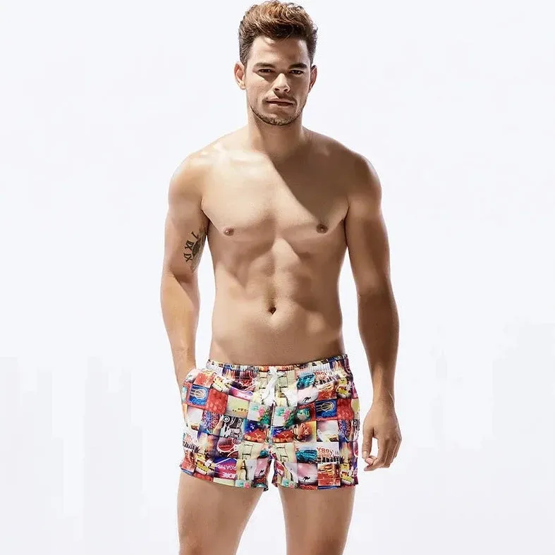 Postcard Grid Board Shorts