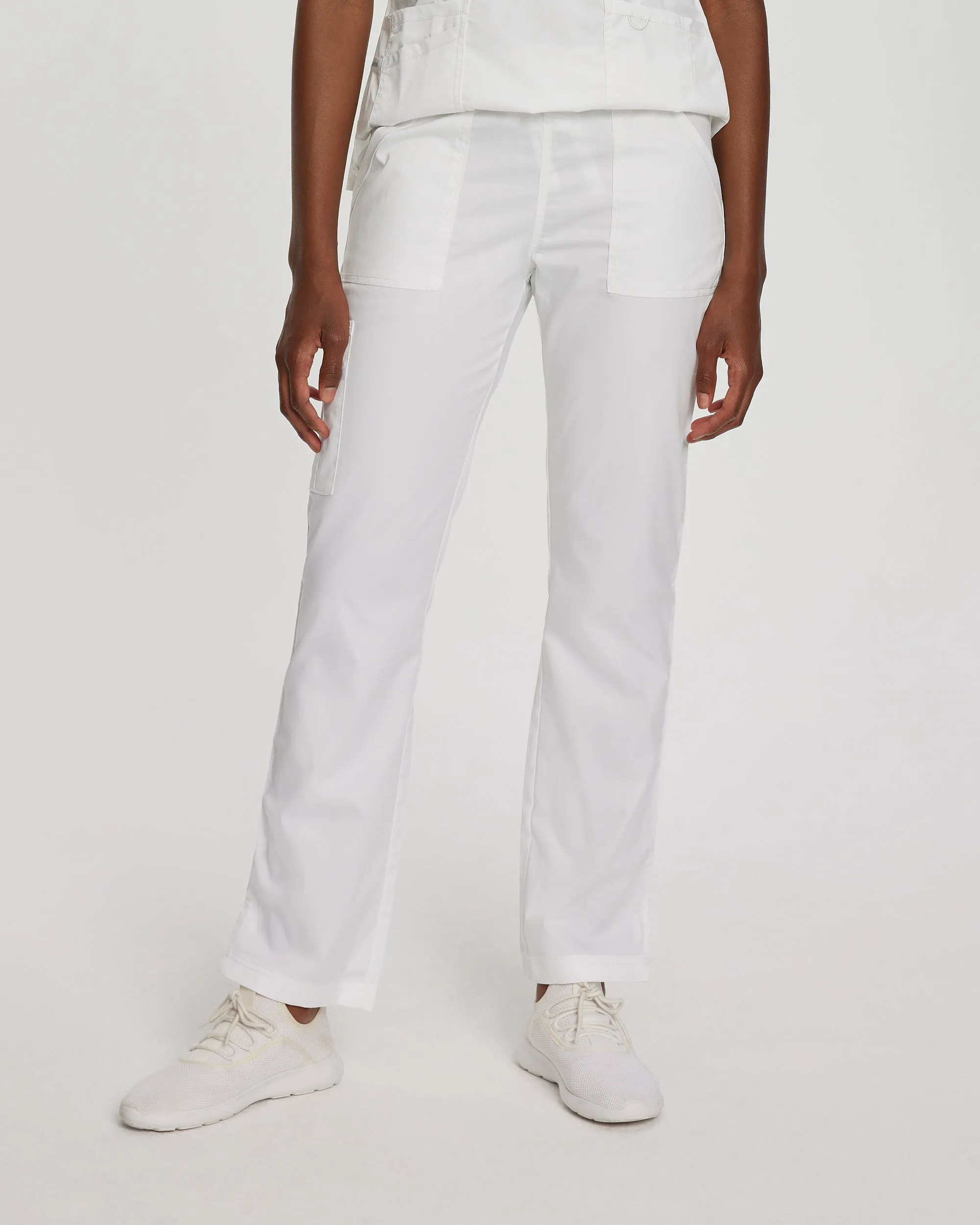 ProFlex 2042 Women's Cargo Scrub Pants White