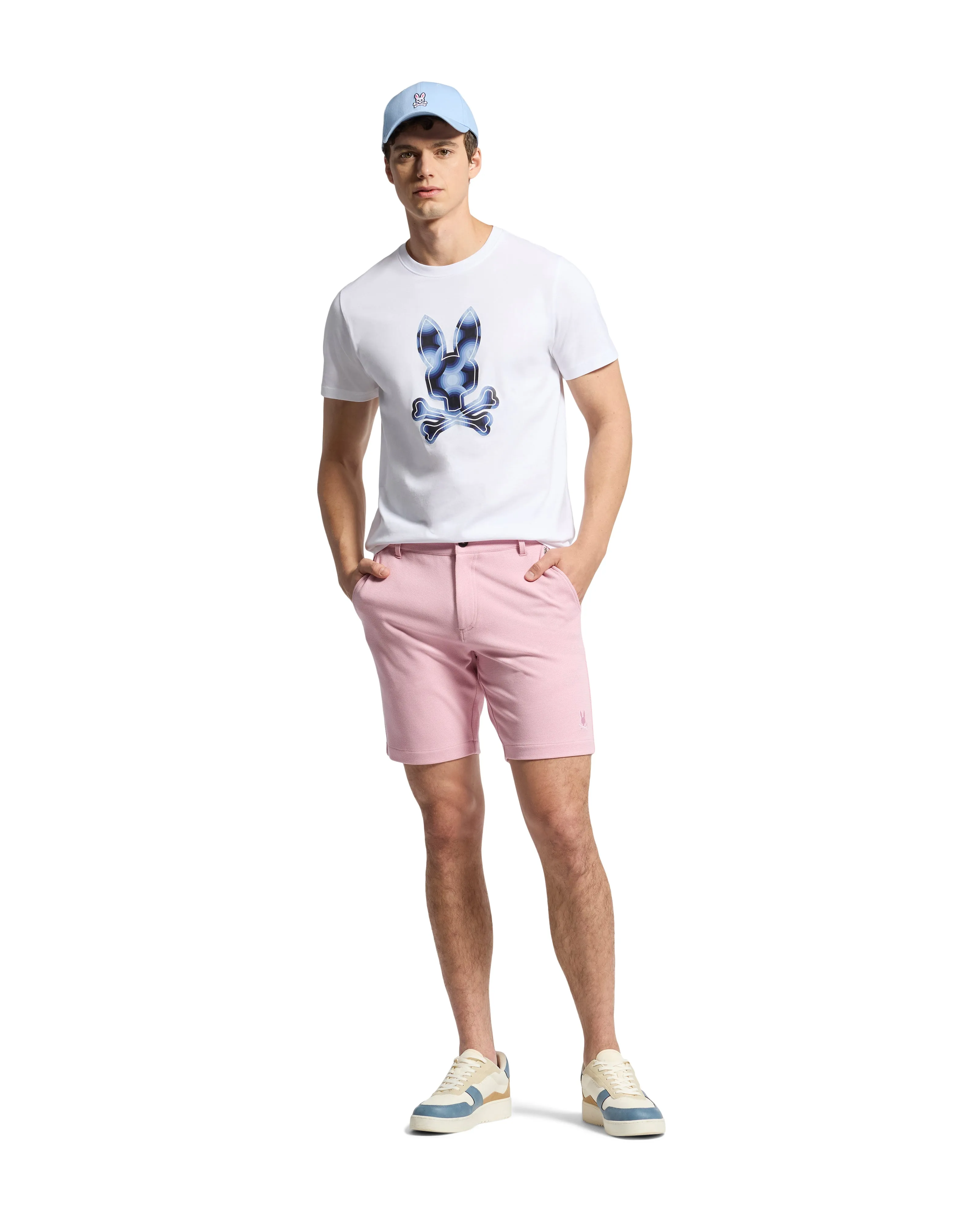 Psycho Bunny Men's Shiro Honeycomb Shorts- Romance Rose