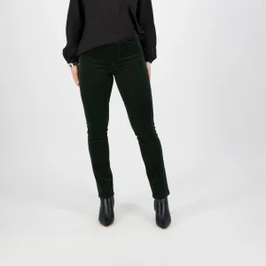 Pull On Cord Trousers - Forest