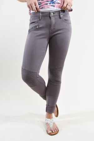 Purple Grey Moto Pants