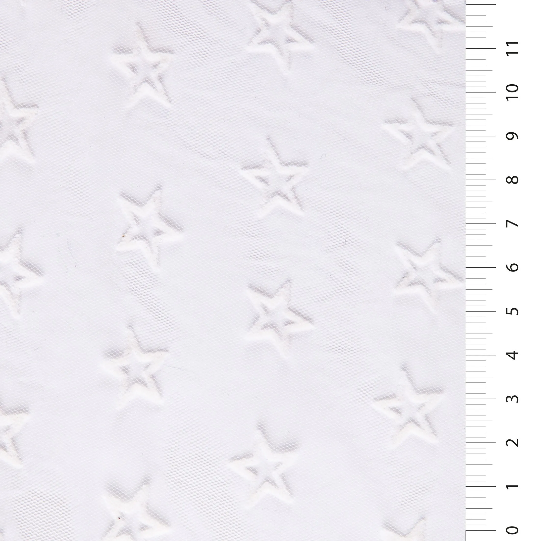 Quality Flocked Tulle Knitted Fabric with All Star Design