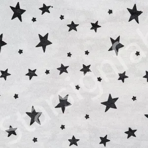 Quality Flocked Tulle Knitted Fabric with All Star Design