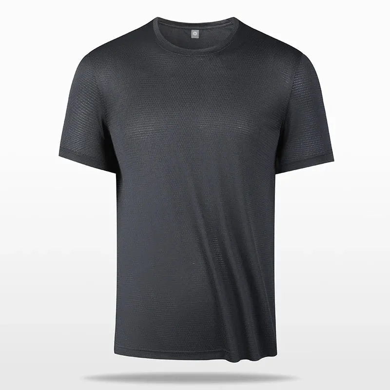 Quick Drying Men's Running T-shirt Fitness Sports T Shirt Gym Training Tees Breathable Jogging Casual Sportswear Unisex Tops New