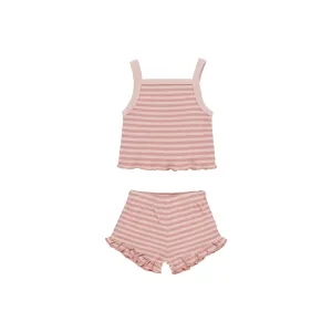 Quincy Mae Evie Tank   Shortie Set - Pink Stripe