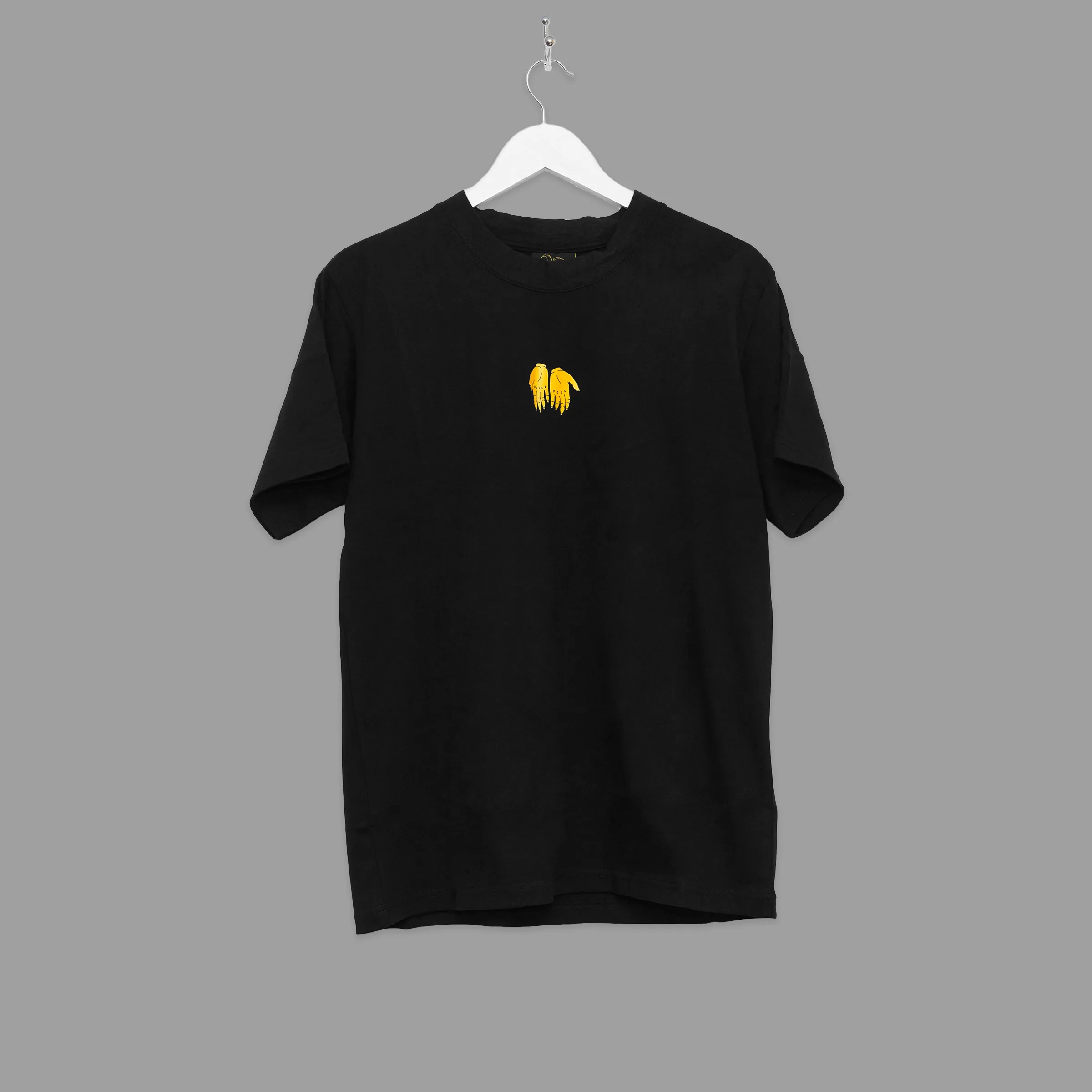 "PREMIUM" OVERSIZED HANDS TEE - GOLD/BLACK