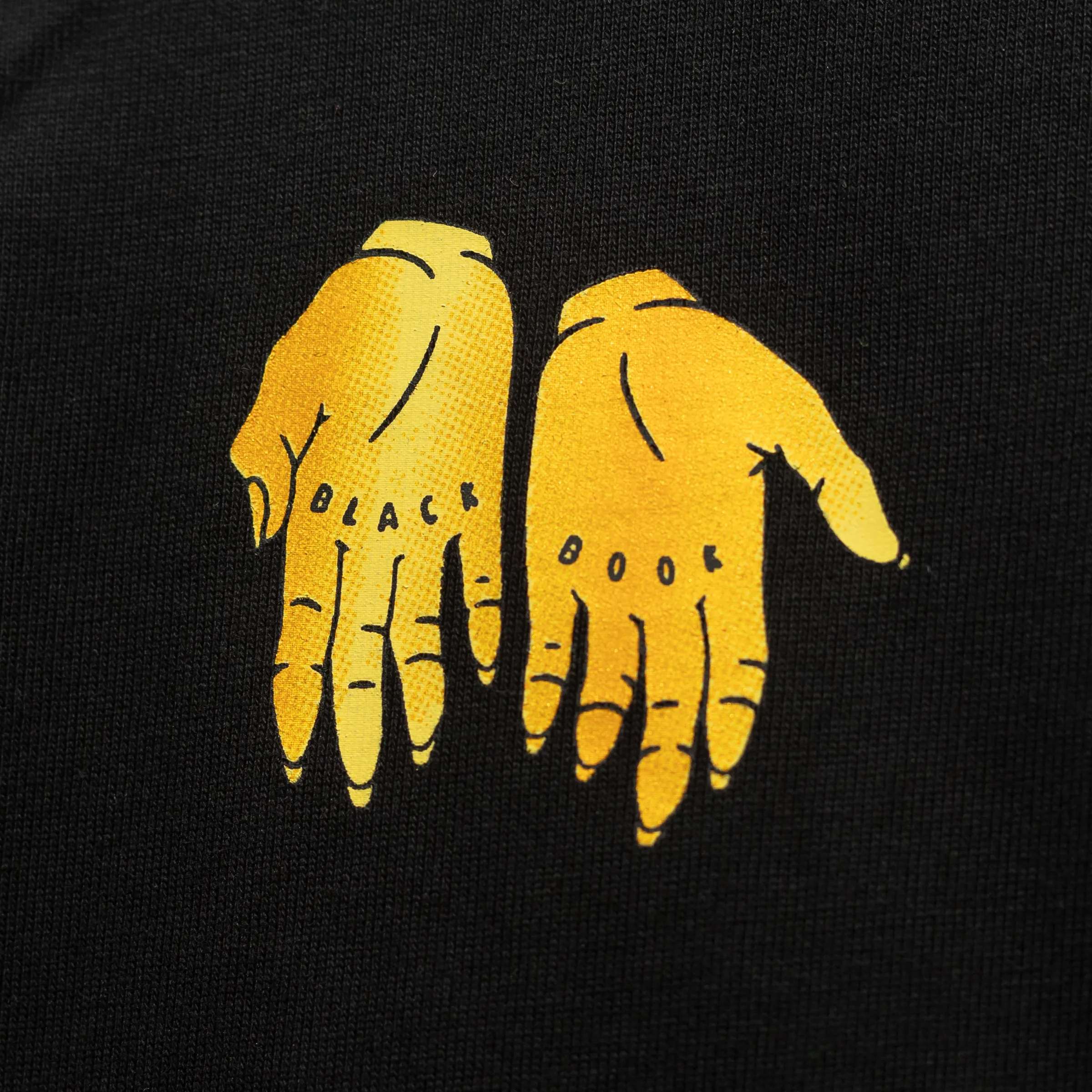 "PREMIUM" OVERSIZED HANDS TEE - GOLD/BLACK