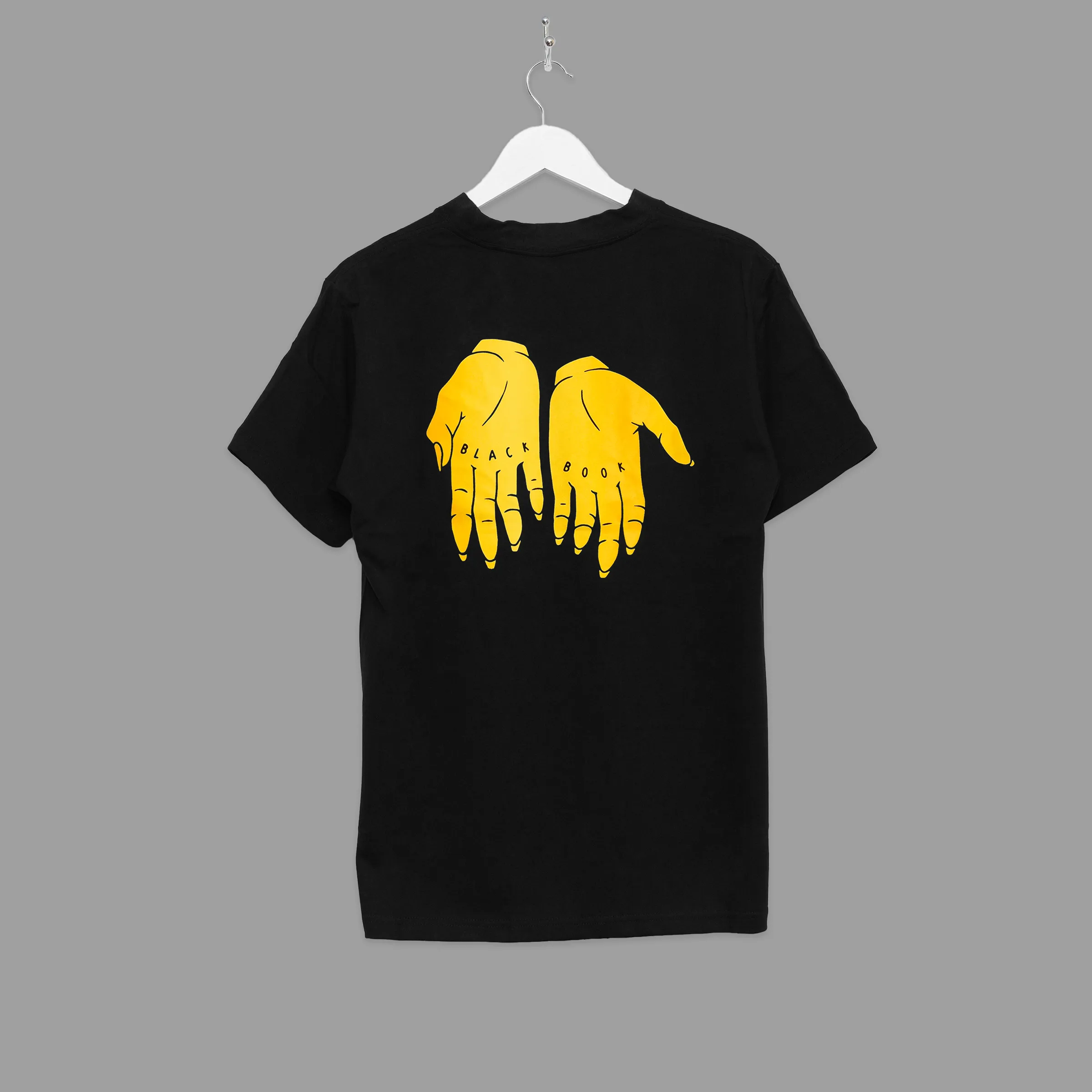 "PREMIUM" OVERSIZED HANDS TEE - GOLD/BLACK
