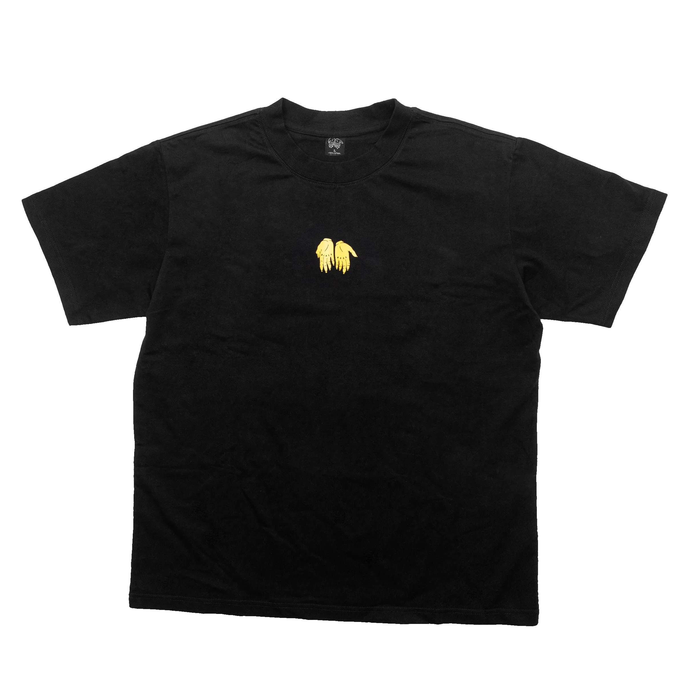 "PREMIUM" OVERSIZED HANDS TEE - GOLD/BLACK