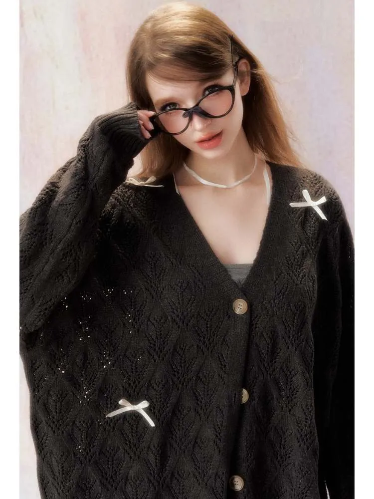 Ribbon Lazy Loose Knitted Top