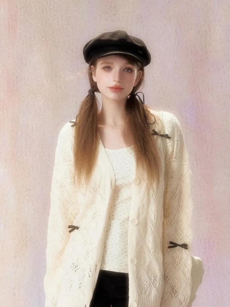 Ribbon Lazy Loose Knitted Top
