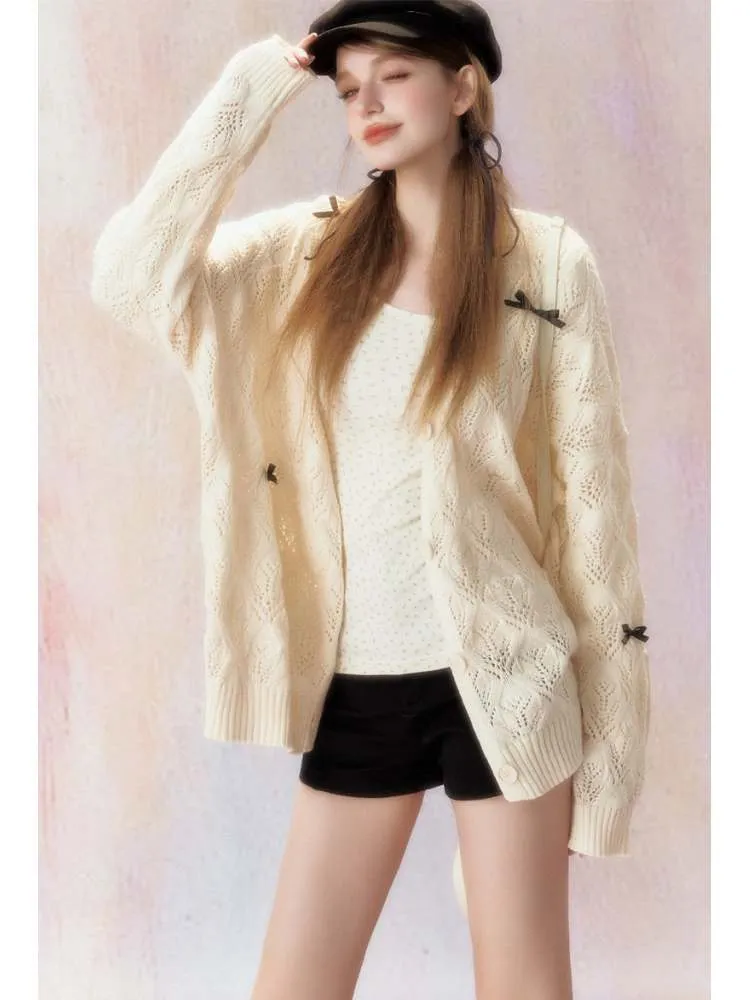 Ribbon Lazy Loose Knitted Top