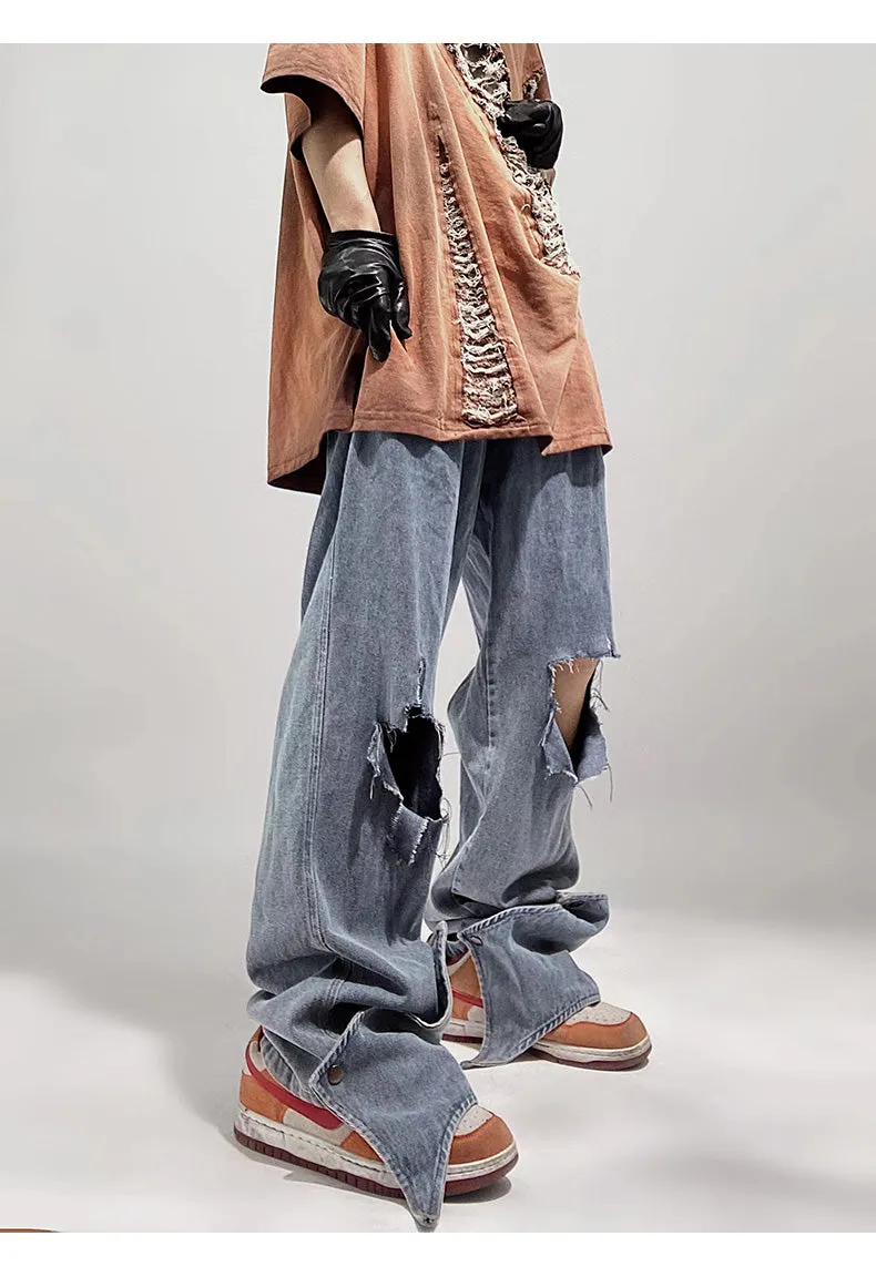 Ripped Deconstructed Jeans