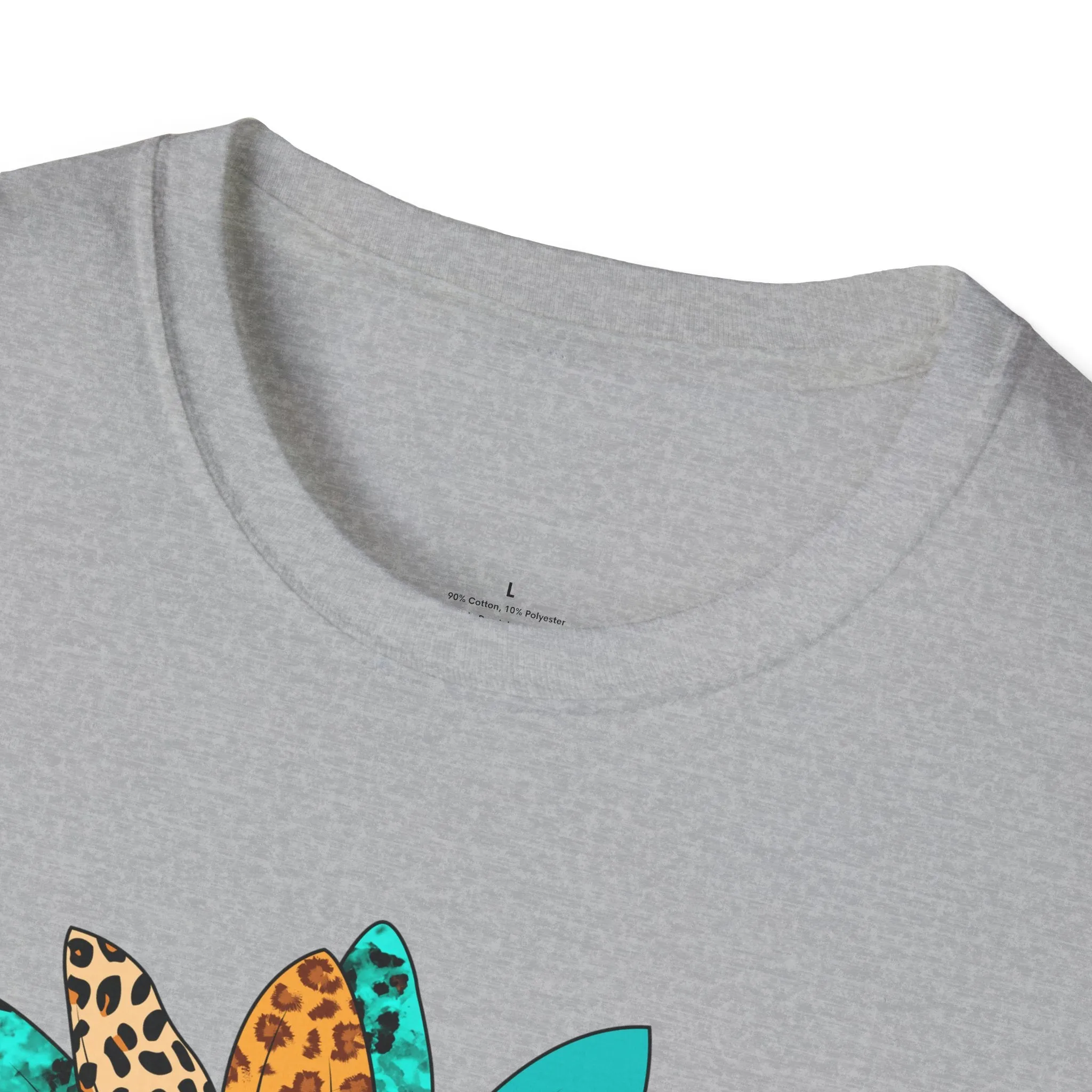 Rodeo, Rodeo Flower, Turquoise Flower, Cowgirl Tee, Cowgirl Shirt, Softstyle T-Shirt