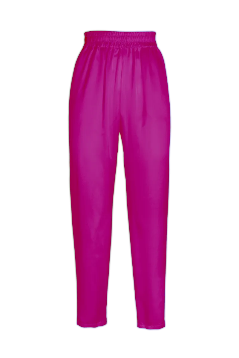 ROY HOT PINK: ORGANIC SILK PANTS | SAMPLE