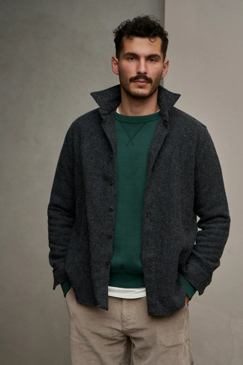Salvatore Piccolo Overshirt Wool GPL96 Charcoal