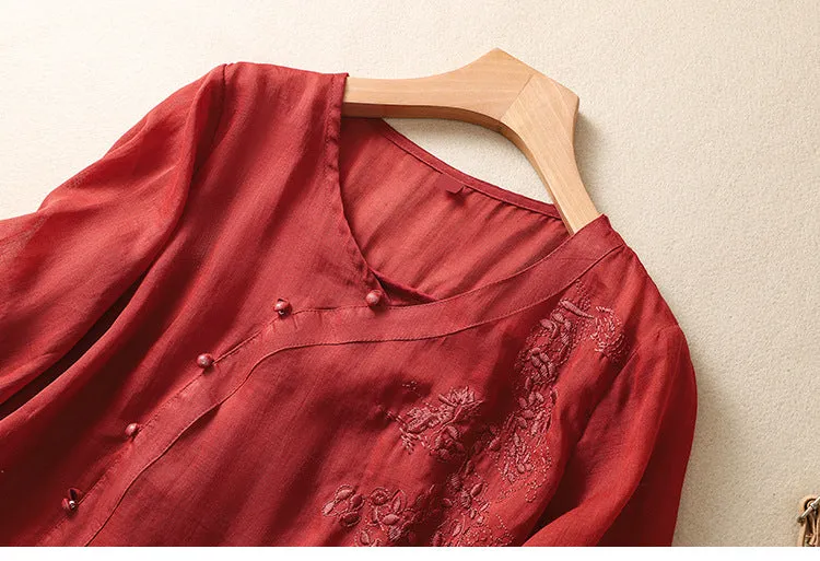 Samantha - Asymmetrical Button Tunic