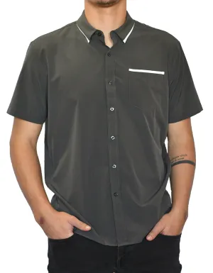 Short Sleeve "Edge" Button-Up