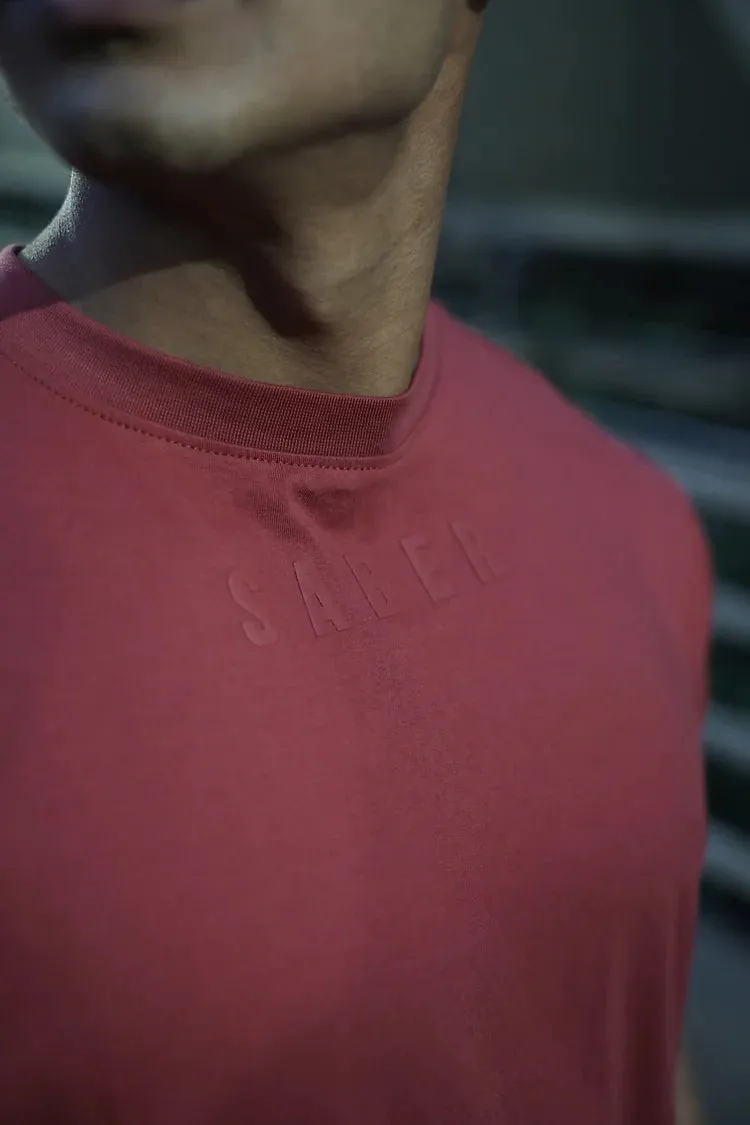 Signature MESH TEE [RUST RED]