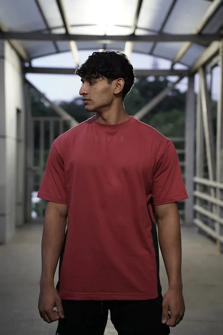 Signature MESH TEE [RUST RED]