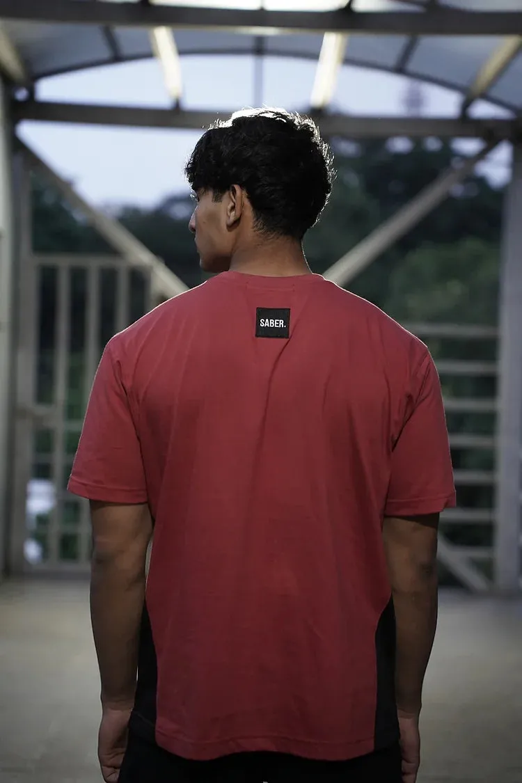 Signature MESH TEE [RUST RED]
