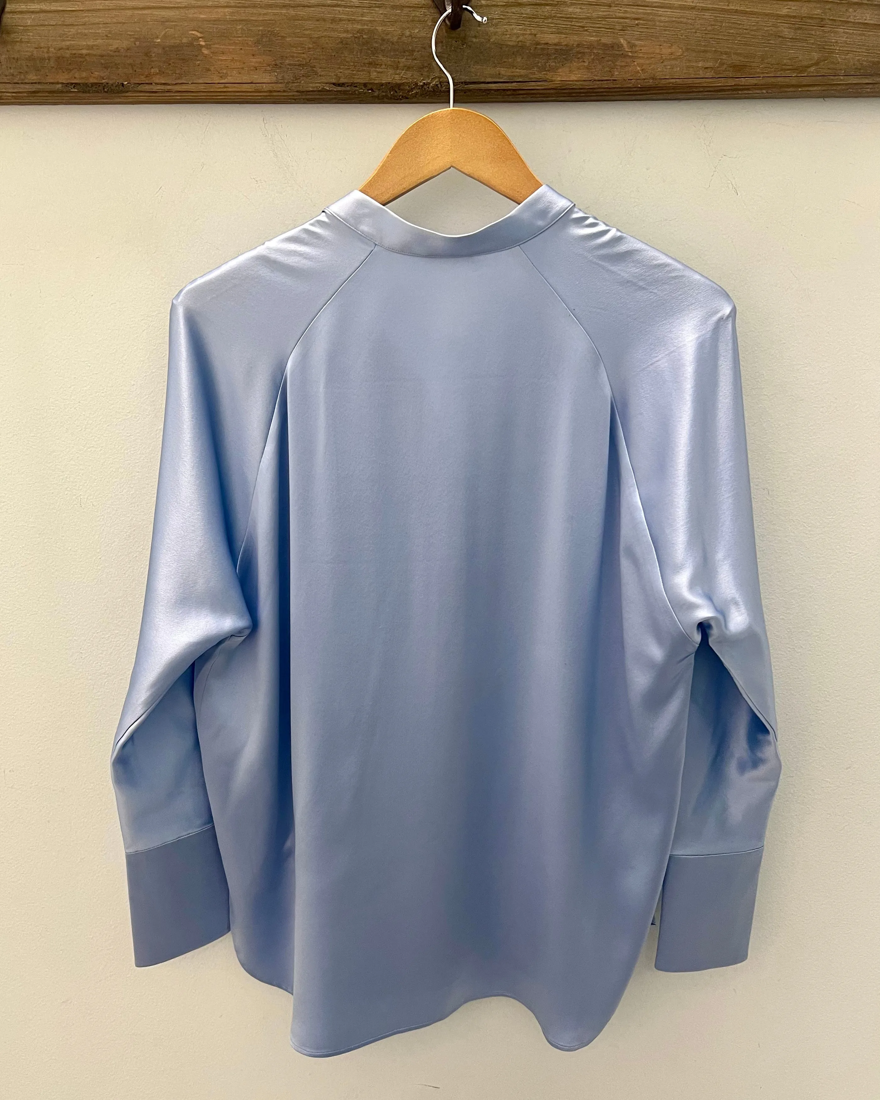 Silk Banded Collar Blouse