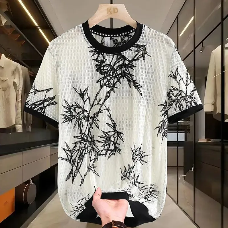 Simplicity Trendy Summer Men's Loose Short Sleeve T-Shirts Tops