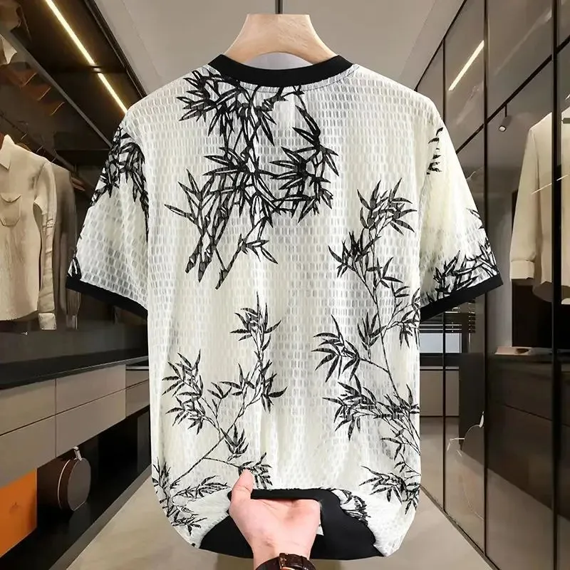 Simplicity Trendy Summer Men's Loose Short Sleeve T-Shirts Tops