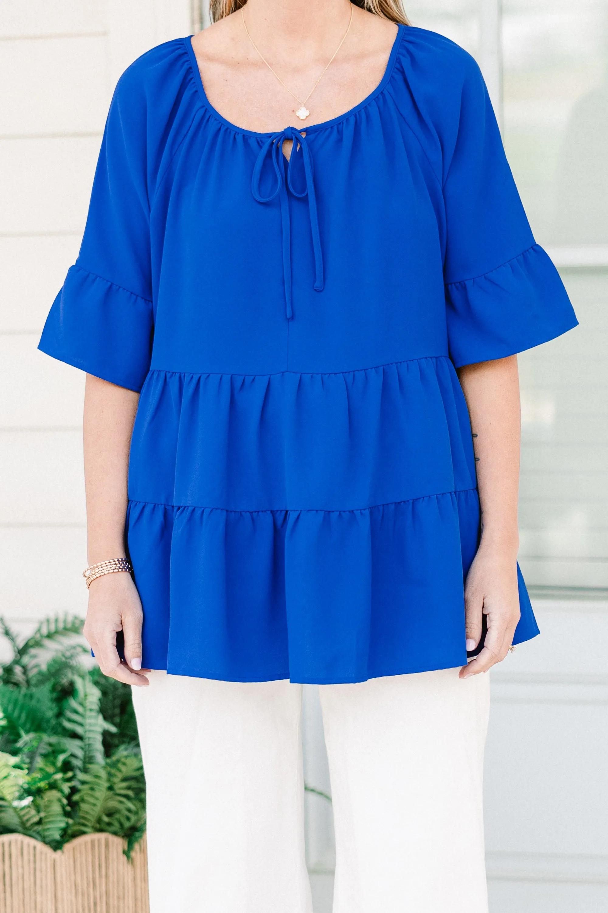 Siren Song Top, Royal Blue