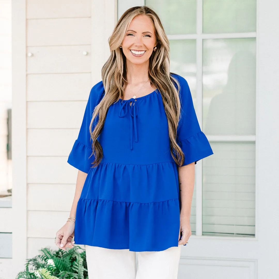 Siren Song Top, Royal Blue