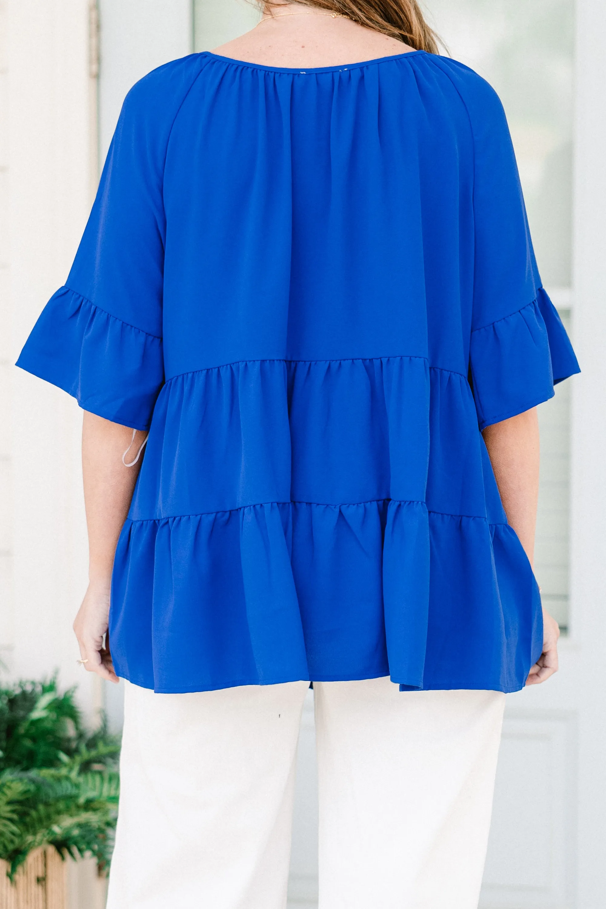 Siren Song Top, Royal Blue