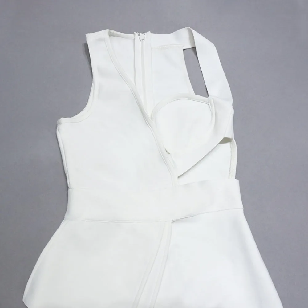 Sleeveless Hollow out Midi Bandage Dress PZC2089