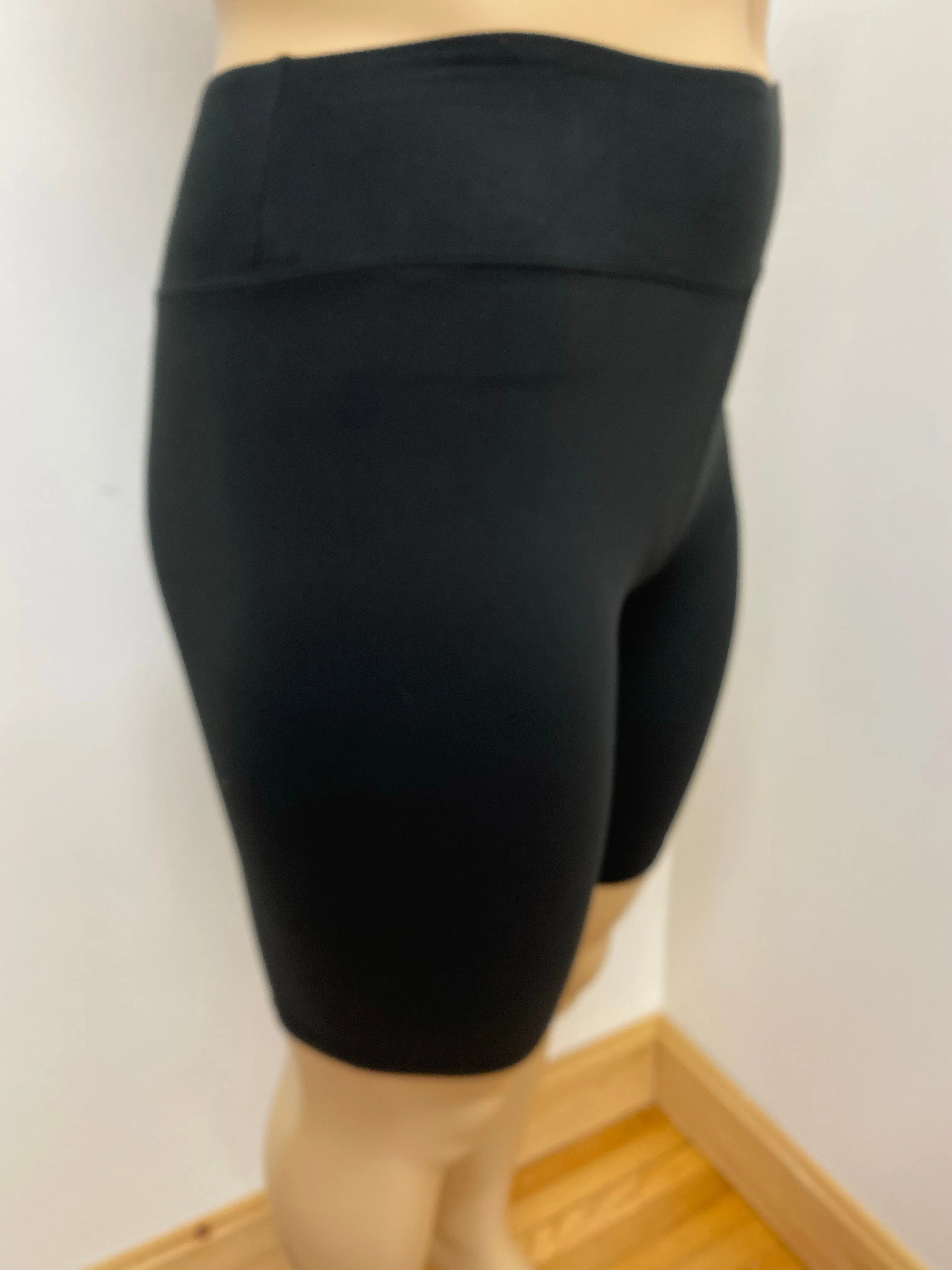 Solid Yoga Waistband Biker Shorts