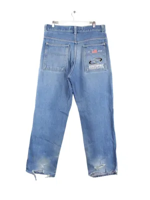 Southpole y2k Embroidered Baggy Jeans Blau W36