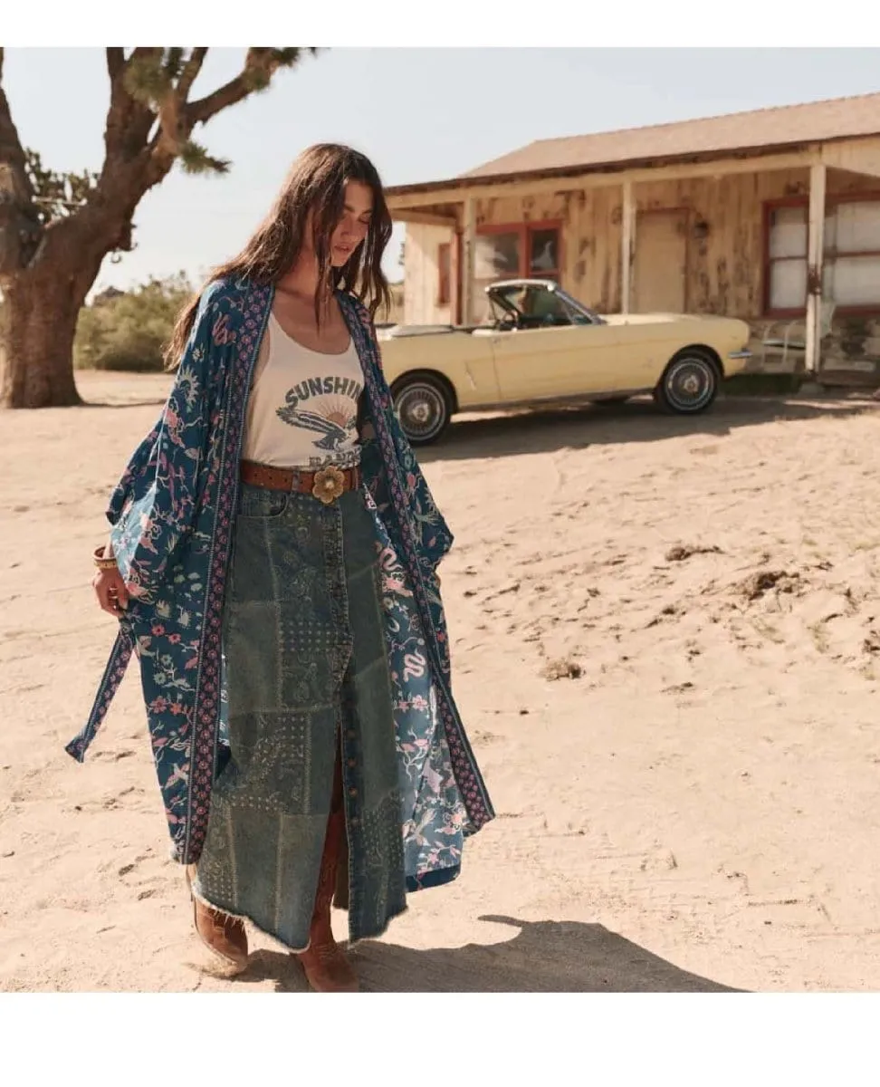 Spell Desert Bandita Kimono Cobalt