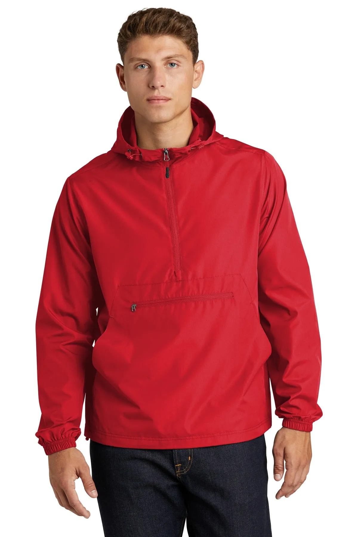 Sport-Tek  Packable Anorak. JST66 True Red