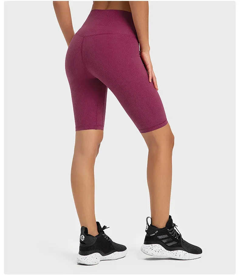 Sukha Comfort Ribbed Yoga Shorts 9"