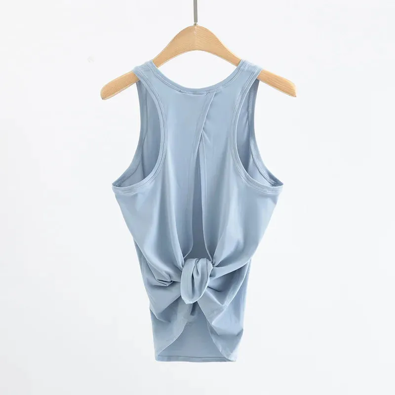 Sukha Comfort Tie Back Sleeveless Top