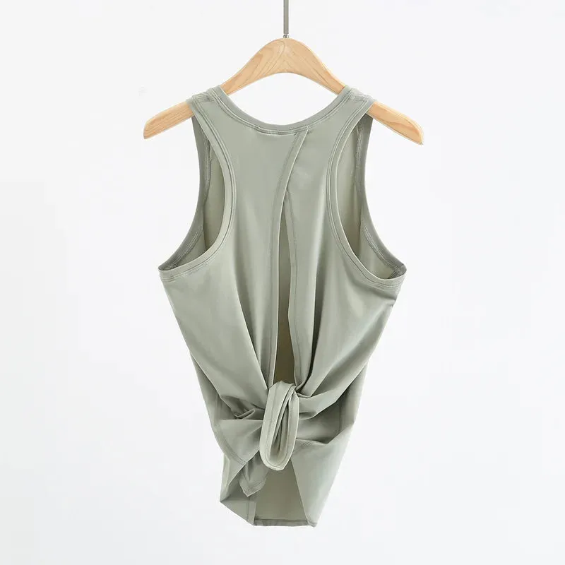 Sukha Comfort Tie Back Sleeveless Top