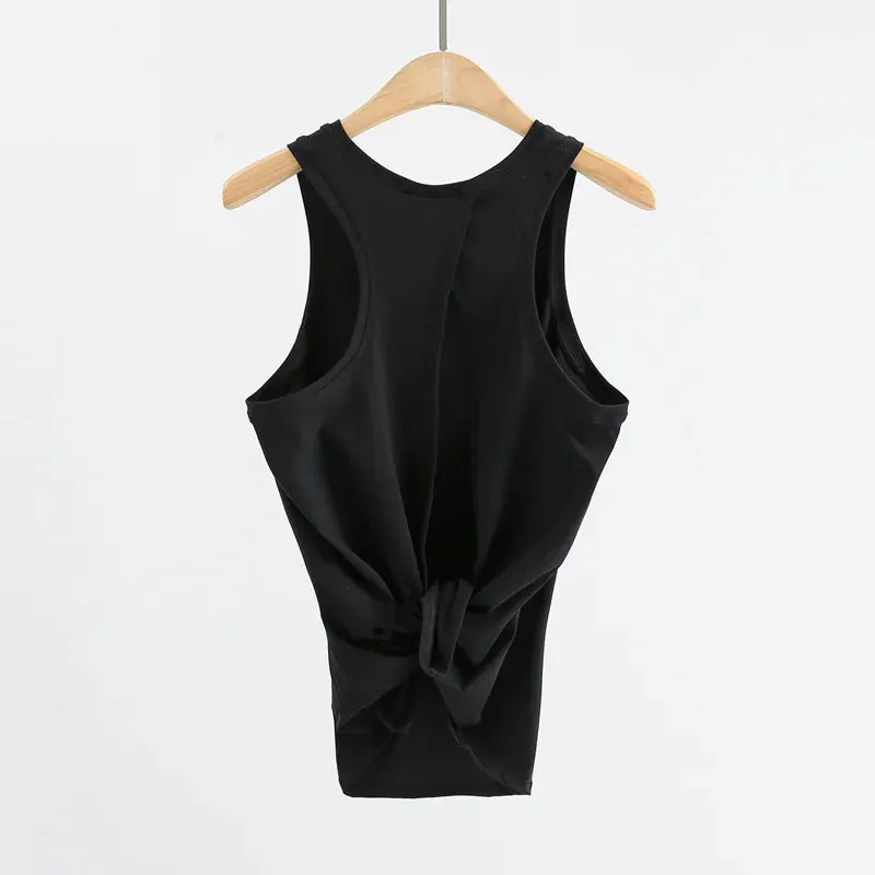 Sukha Comfort Tie Back Sleeveless Top