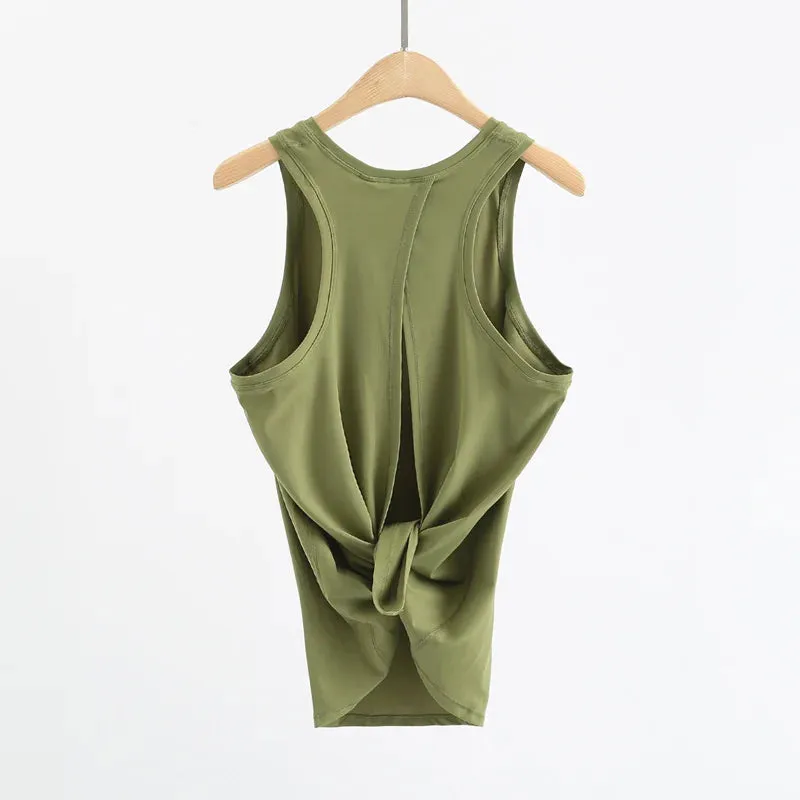 Sukha Comfort Tie Back Sleeveless Top