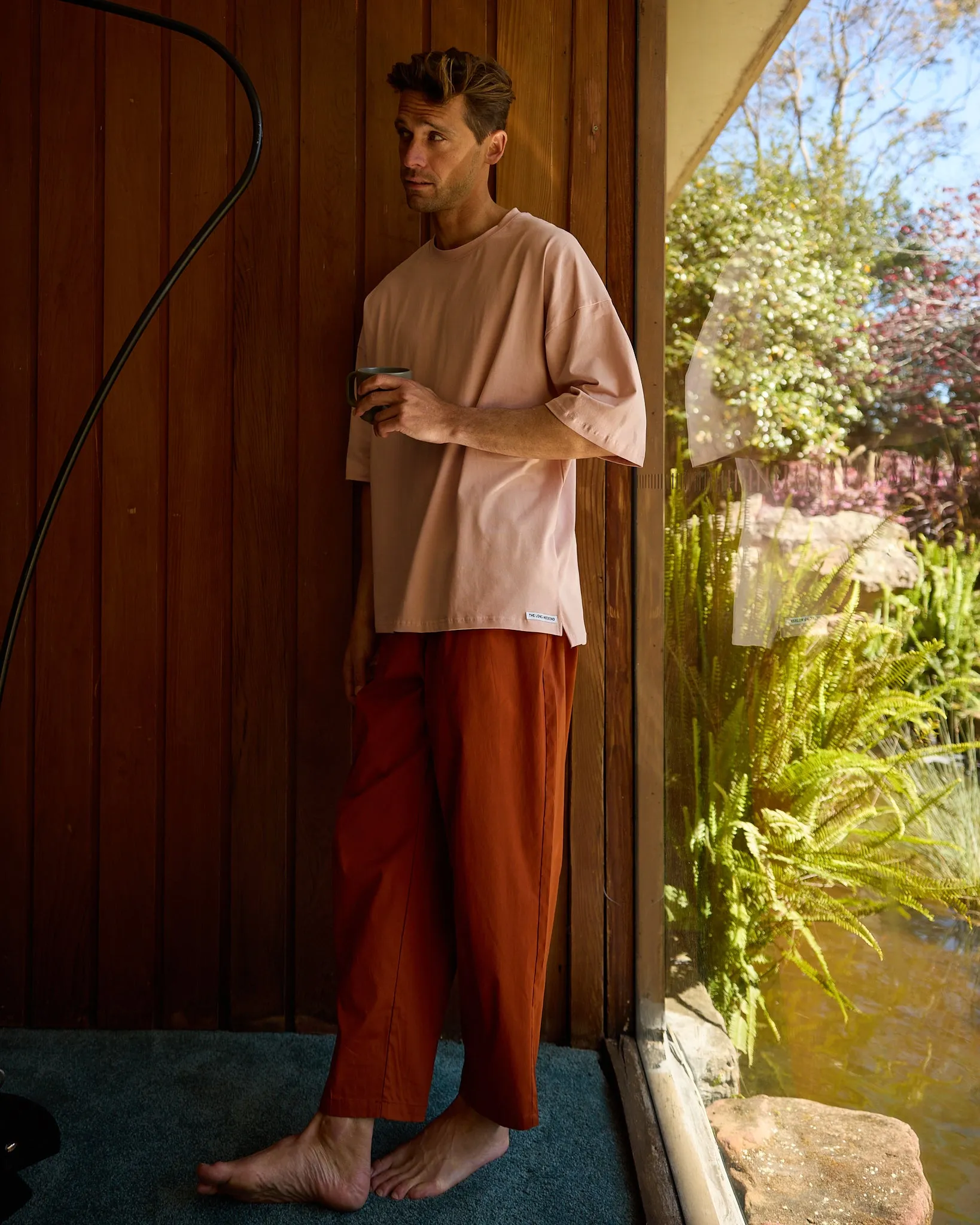 SUNRISE SLEEP TEE IN SALMON